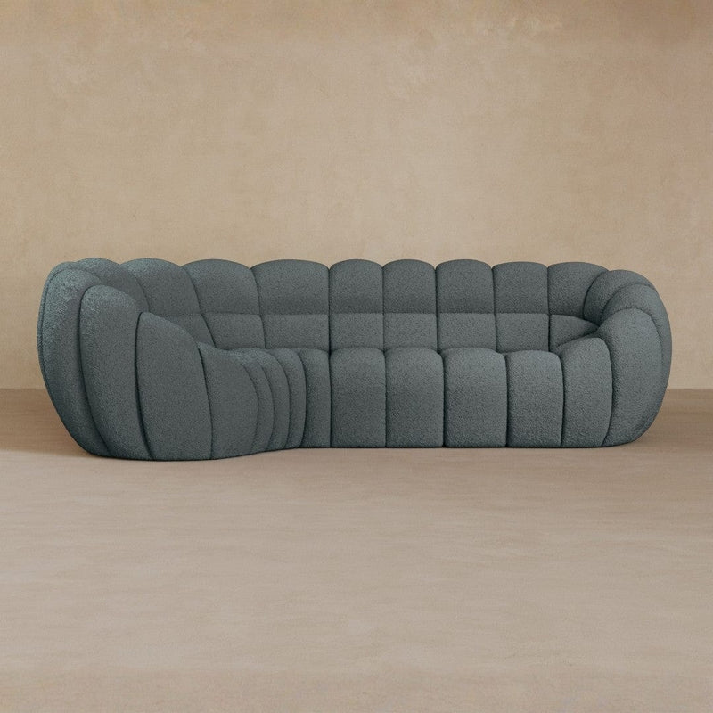 L Shape-Boucle-Pewter