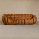 L Shape-Full Grain Leather-Brandy