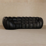 L Shape-Full Grain Leather-Charcoal