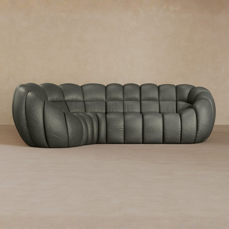 L Shape-Full Grain Leather-Graphite