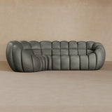 L Shape-Full Grain Leather-Greige