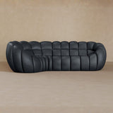 L Shape-Full Grain Leather-Navy