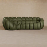 L Shape-Full Grain Leather-Olive