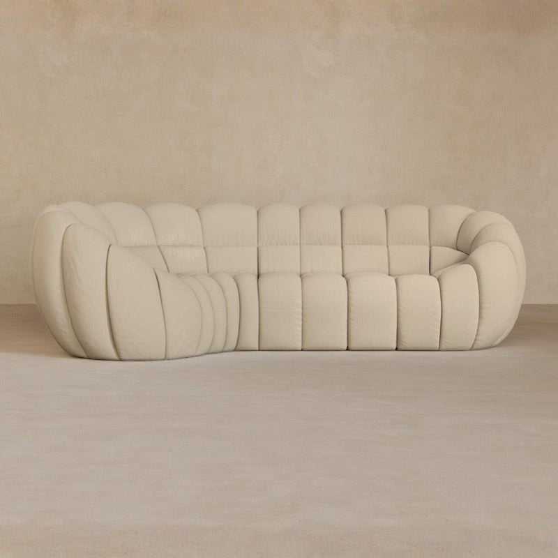 L Shape-Linen Blend-Alabaster