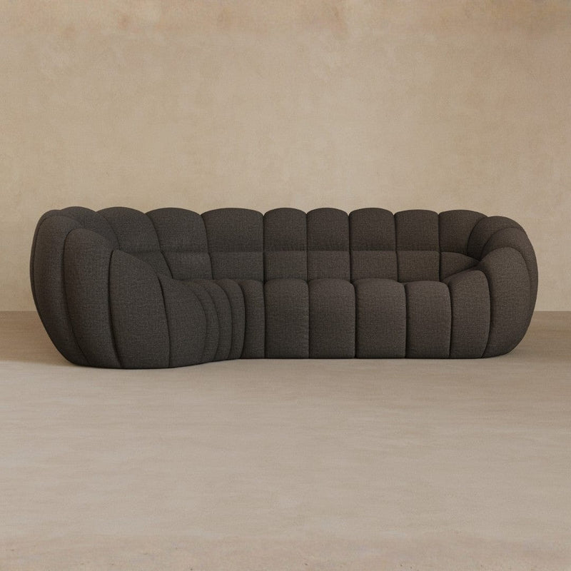 L Shape-Linen Blend-Charcoal