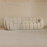 L Shape-Top Grain Leather-Alabaster