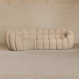 L Shape-Top Grain Leather-Chalk