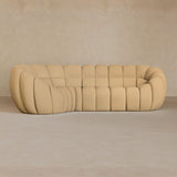 L Shape-Top Grain Leather-Fawn