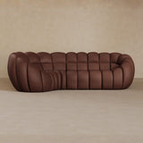 L Shape-Top Grain Leather-Oxblood