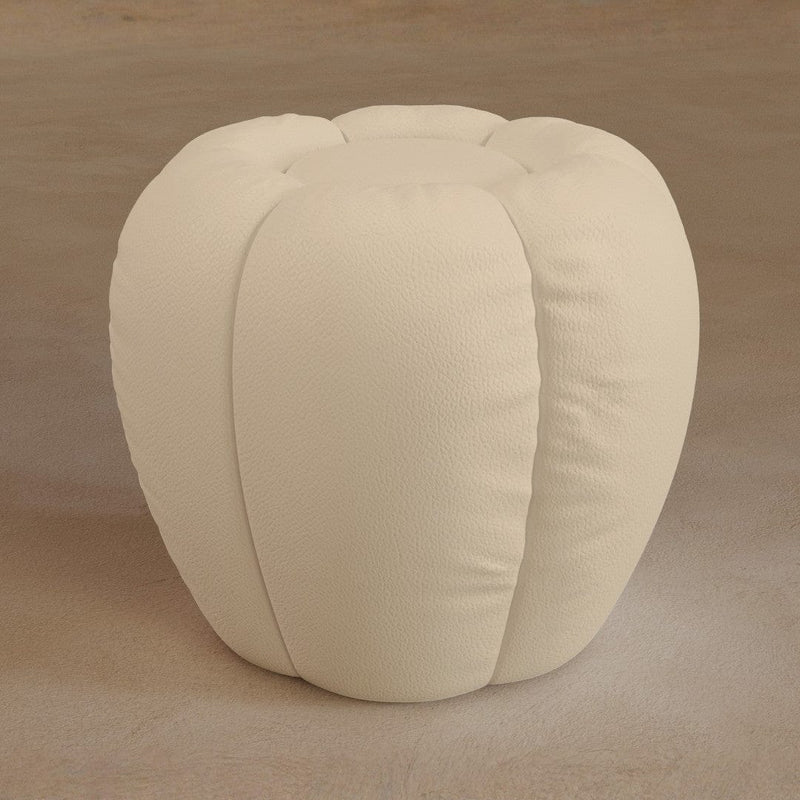 Ottoman-Full Grain Leather-Alabaster