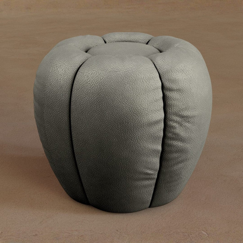 Ottoman-Full Grain Leather-Greige