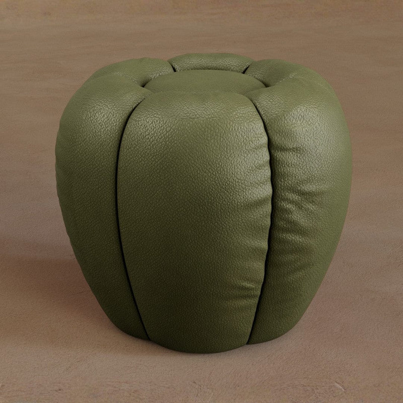 Ottoman-Full Grain Leather-Olive