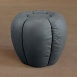 Ottoman-Full Grain Leather-Pewter
