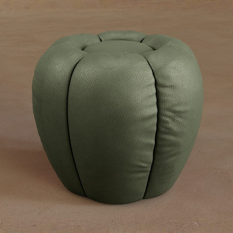 Ottoman-Full Grain Leather-Sage