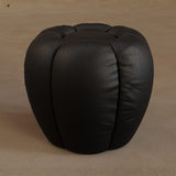 Ottoman-Top Grain Leather-Charcoal