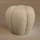 Ottoman-Top Grain Leather-Linen