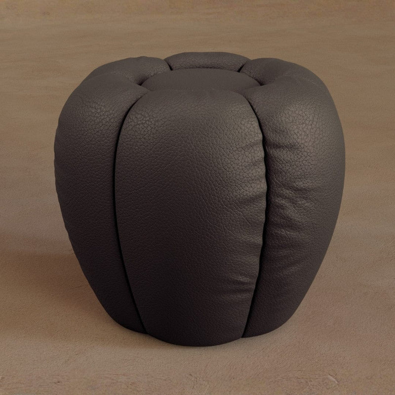 Ottoman-Top Grain Leather-Mink