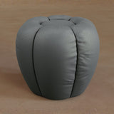 Ottoman-Top Grain Leather-Pewter