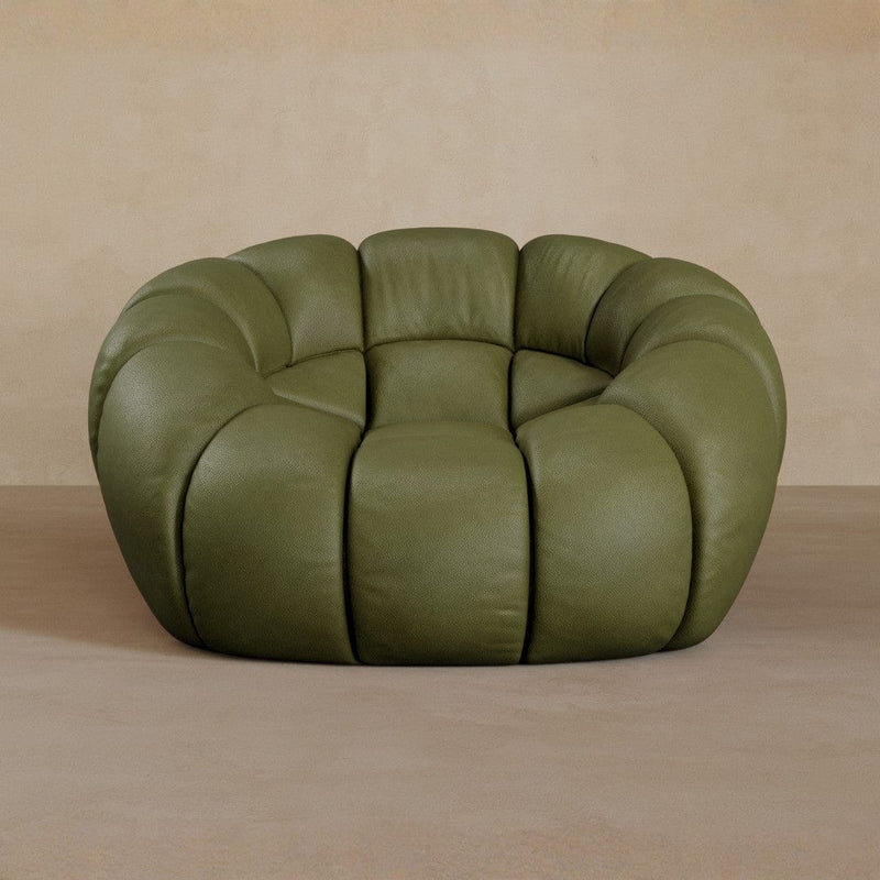 Single-Full Grain Leather-Olive