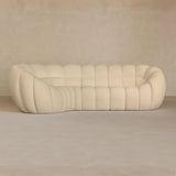  L Shape-Full Grain Leather-Linen