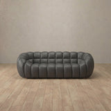 Top Grain Leather::Cuban Sofa 2 Seater Smoke Top Grain Leather