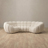 Boucle::Cuban Sofa 3 Seater Cream Boucle [grid:2:BCL]