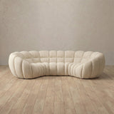 Linen Blend::Cuban Sofa 3 Seater Cream Linen Blend