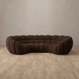 Boucle::Cuban Sofa 3 Seater Espresso  Boucle [grid:8:BCL]