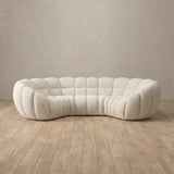 Boucle::Cuban Sofa 3 Seater Ivory Boucle