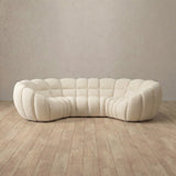 Linen Blend::Cuban Sofa 3 Seater Ivory Linen Blend