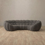 Linen Blend::Cuban Sofa 3 Seater Smoke Linen Blend