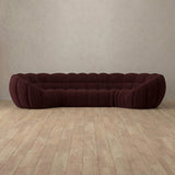 Boucle::Cuban Sofa 4 Seater Burgundy Boucle [grid:6:BCL]