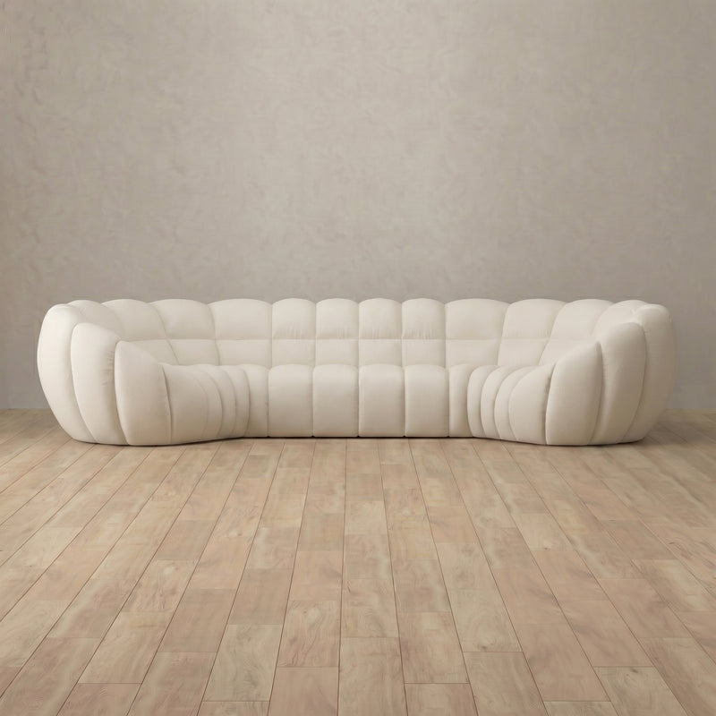 Top Grain Leather::Cuban Sofa 4 Seater OffWhite Top Grain Leather v2 1:TGL