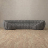 Boucle::Cuban Sofa 4 Seater Stone  Boucle