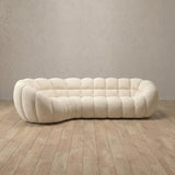 Linen Blend::Cuban Sofa L Shape Cream Linen Blend