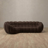 Linen Blend::Cuban Sofa L Shape Espresso Linen Blend [grid:8:LB]