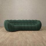 Boucle::Cuban Sofa L Shape Forest Green Boucle [grid:5:BCL]