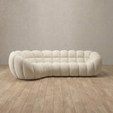 Linen Blend::Cuban Sofa L Shape Ivory Linen Blend