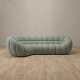 Linen Blend::Cuban Sofa L Shape Sage Linen Blend