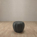 Top Grain Leather::Cuban Sofa Ottoman Charcoal Top Grain Leather [grid:7:TGL]