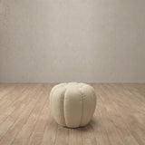 Top Grain Leather::Cuban Sofa Ottoman Cream Top Grain Leather