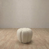 Top Grain Leather::Cuban Sofa Ottoman Ivory Top Grain Leather