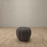 Linen Blend::Cuban Sofa Ottoman Smoke Linen Blend