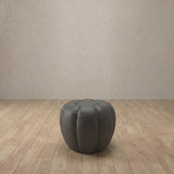 Top Grain Leather::Cuban Sofa Ottoman Smoke Top Grain Leather