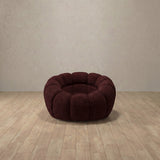 Boucle::Cuban Sofa Single Burgundy Boucle [grid:6:BCL]