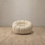 Top Grain Leather::Cuban Sofa Single Cream Top Grain Leather