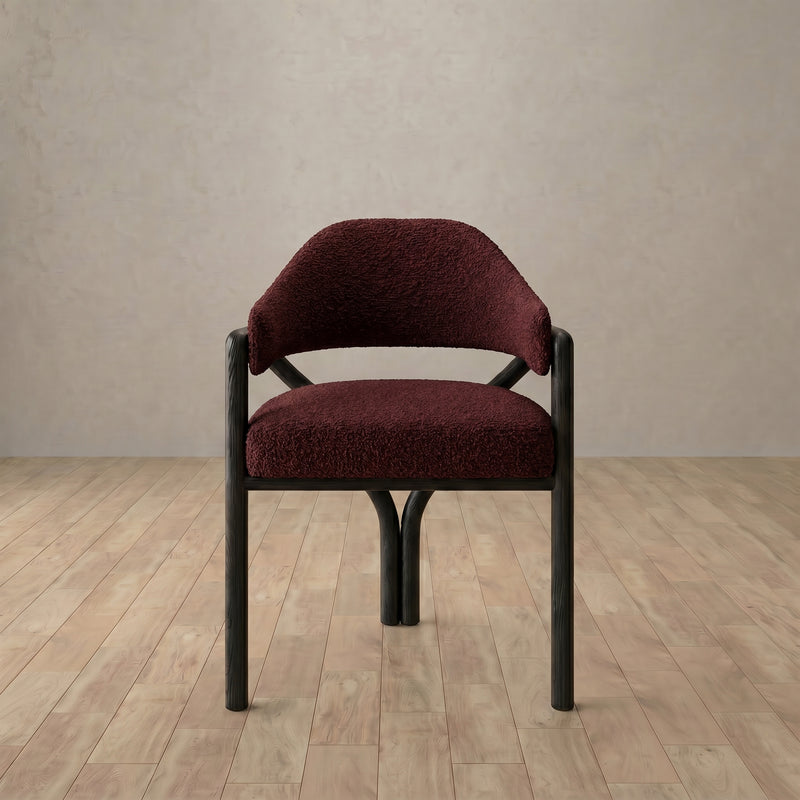 Alder Dining Chair — Burgundy