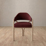 Linen Blend::Burgundy::White Oak