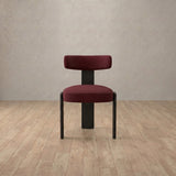 Linen Blend::Burgundy::Black Oak