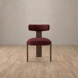Linen Blend::Burgundy::Walnut